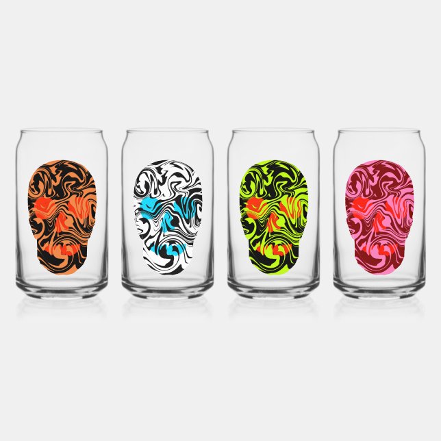 Schädel Dosenglas (Vorderseite)