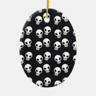 Schädel-Druck Keramik Ornament
