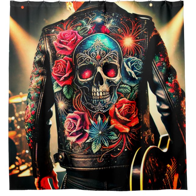 Schädel Duschvorhang (Vorderseite)