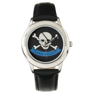 Schädel - Edelstahl-Schwarz Armbanduhr