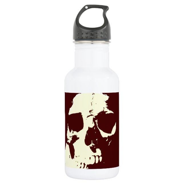Schädel Edelstahlflasche (Vorderseite)