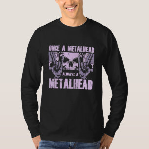 Schädel einmal einen Metallkopf immer einen Metall T-Shirt