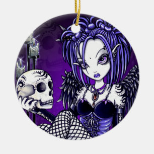 Schädel-Engels-Verzierungen "Gabriella" gotische Keramikornament