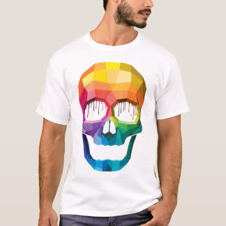 Schädel-Farben-Tropfen T-Shirt