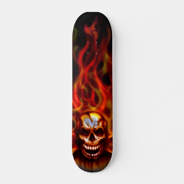 Schädel-Feuer-Skate-Plattform Skateboard (Vorne)