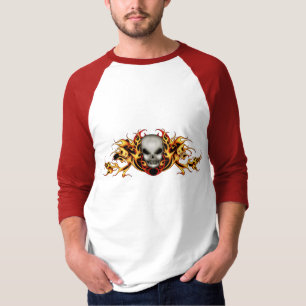 Schädel flammt T - Shirt