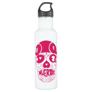 Schädel-Flasche Dia De Los Muertos Pink Edelstahlflasche