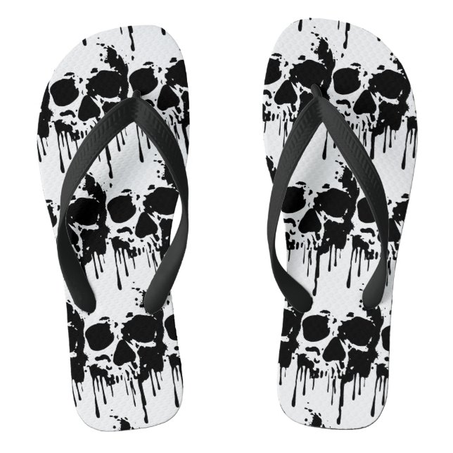 Schädel Flip Flops (Fußbett)