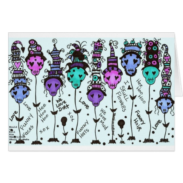 Schädel FLoWeRs~ multi Farben - besonders (Vorderseite (Horizontal))