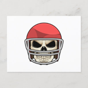 Schädel-Footballhelm Postkarte