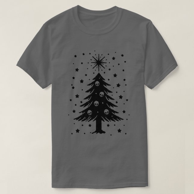 Schädel für Weihnachtsbaum T-Shirt (Design vorne)