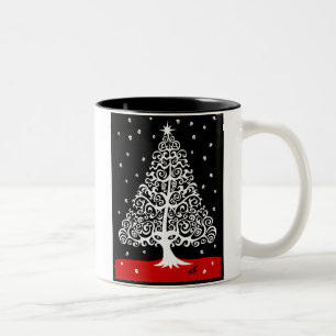Schädel für WeihnachtsTasse Zweifarbige Tasse