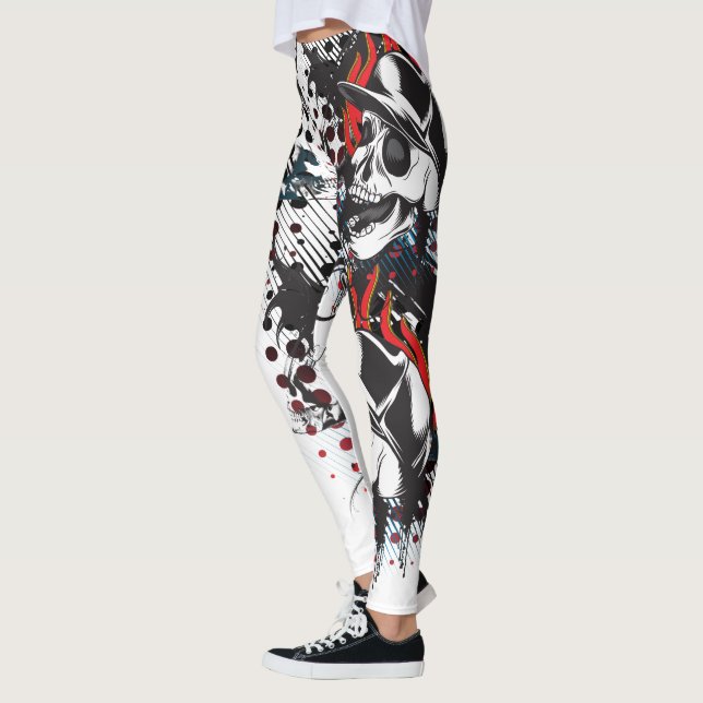 Schädel ganz über Leggings (Links)
