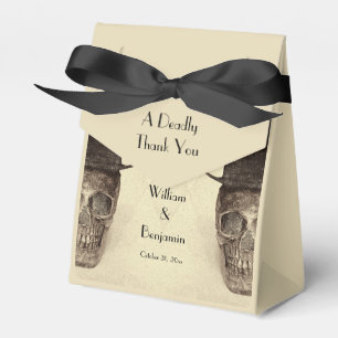 Schädel Gay Herr und Herr Vintage Retro Sepia Hoch Geschenkschachtel