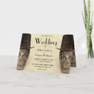 Schädel Gay Herr und Herr Vintage Sepia Retro Hoch Einladung