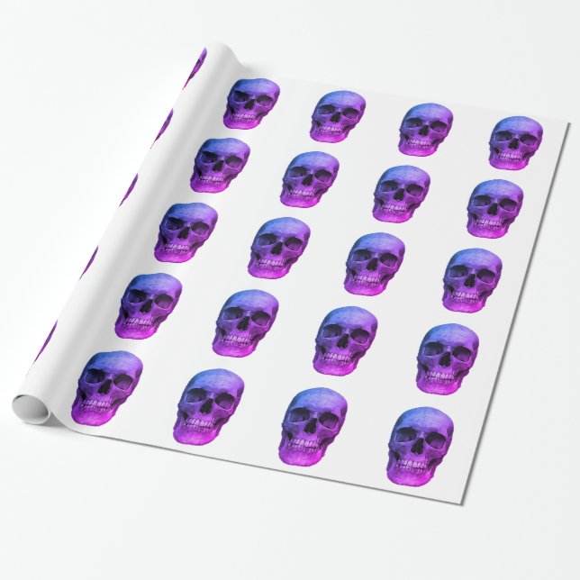 Schädel Geschenkpapier (Ungerollt)