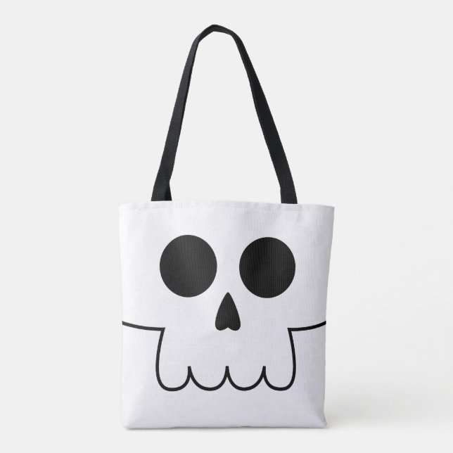 Schädel-Gesichts-Halloween-Taschen-Tasche (Rückseite)