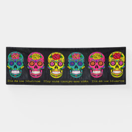 Schädel-Gewohnheits-Text Día de Los Muertos Sugar Banner