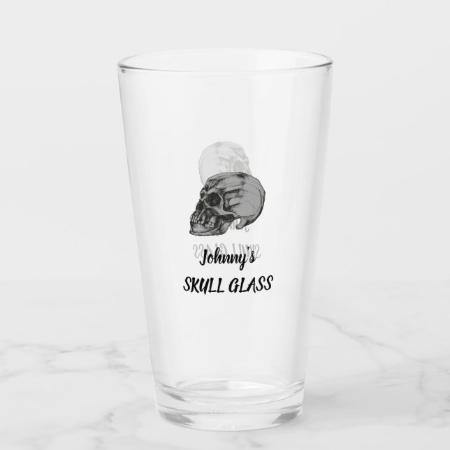 Schädel Glas (Vorderseite)