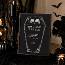 Schädel-Gotik-Halloween-Brautjungfernenabschied-De Poster
