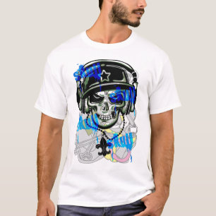 SCHÄDEL-GRAFFITI T-Shirt