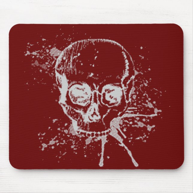 Schädel - grau mousepad (Vorne)