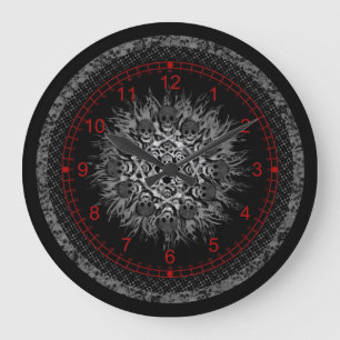 Schädel Große Wanduhr