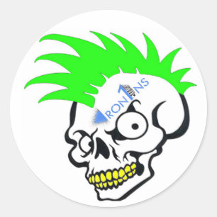 Schädel-grüne Aufkleber