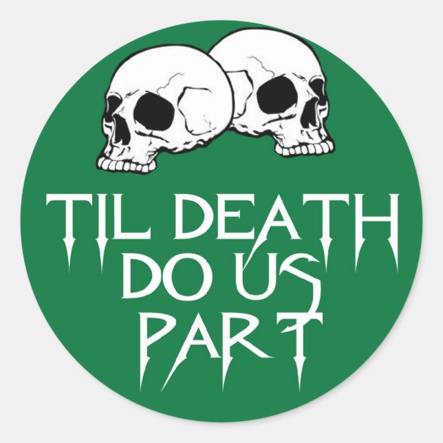 Schädel-(grüner) Aufkleber (Vorderseite)