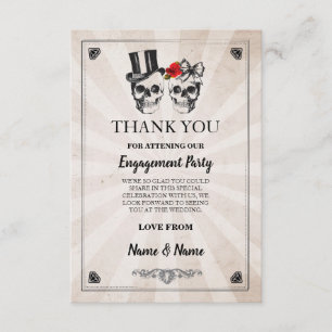 Schädel Halloween Danke Hochzeit Rustikal Karte