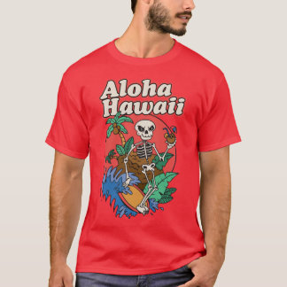 Schädel hawaiianisch Hawaii Aloha Hula Vintage Ove T-Shirt