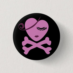 Schädel-Herz Button