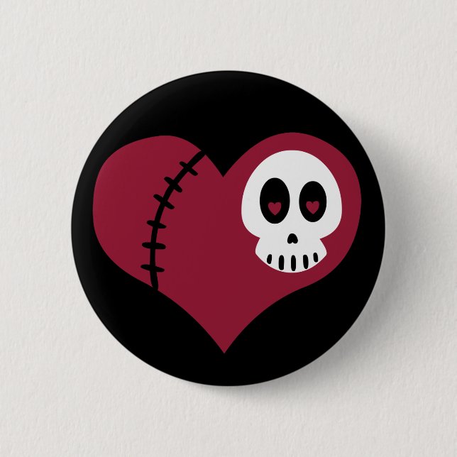 Schädel-Herz Button (Vorderseite)