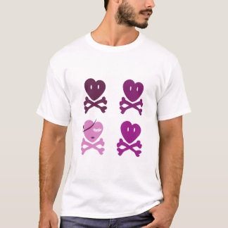 Schädel-Herz T-Shirt