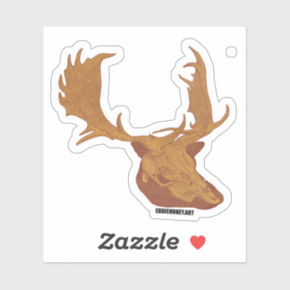 Schädel - Hirsch Aufkleber