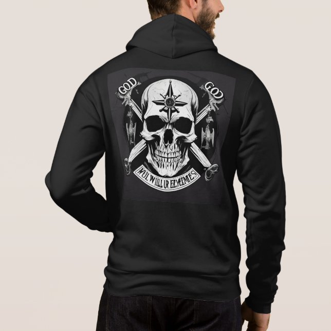 Schädel Hoodie (Rückseite)