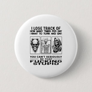 Schädel Ich verliert die Übersicht über die Anzahl Button