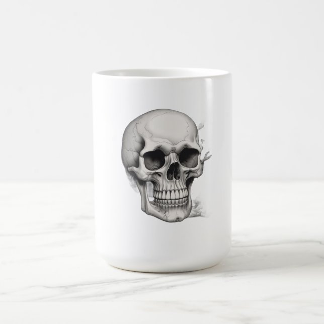 Schädel-Illustration Kaffeetasse (Mittel)