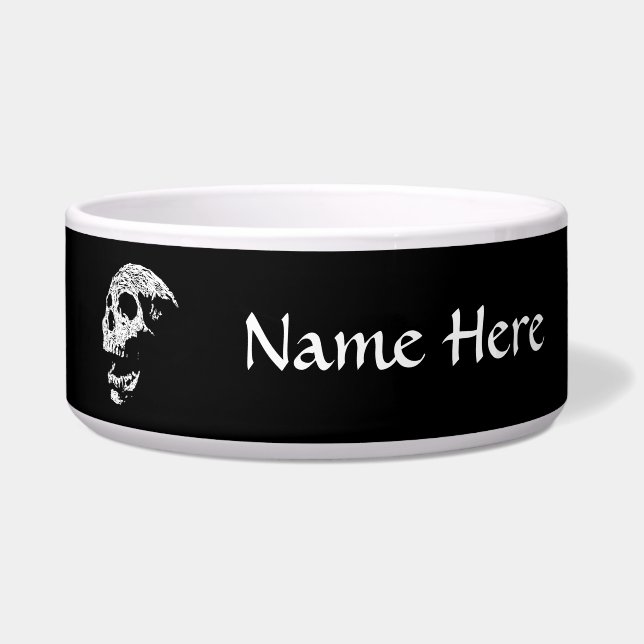 Schädel im Weiß auf Schwarzem Napf (Vorderseite)