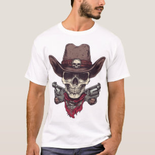 Schädel im Wilden Westen T-Shirt