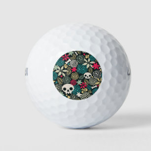 Schädel in Blume Golfball