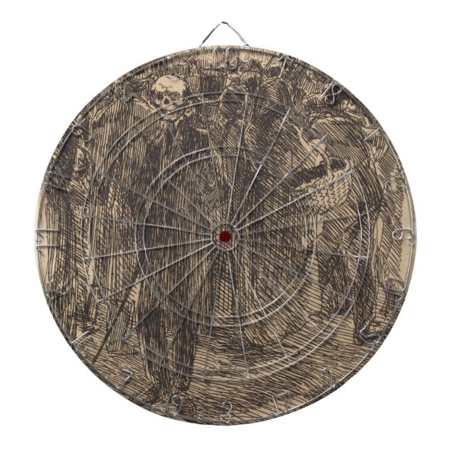 Schädel in der Menge (von Albert Besnard) Dartscheibe (vorne)