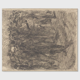 Schädel in der Menge (von Albert Besnard) Geschenkpapier