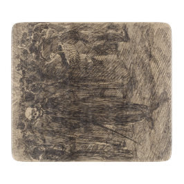 Schädel in der Menge (von Albert Besnard) Schneidebrett