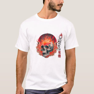 Schädel in Flammen T-Shirt