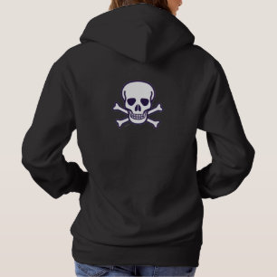 Schädel in Knochen Frauen schwarz gekratztes Swea Hoodie