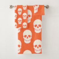 Schädel in Rosa, Orange und Creme