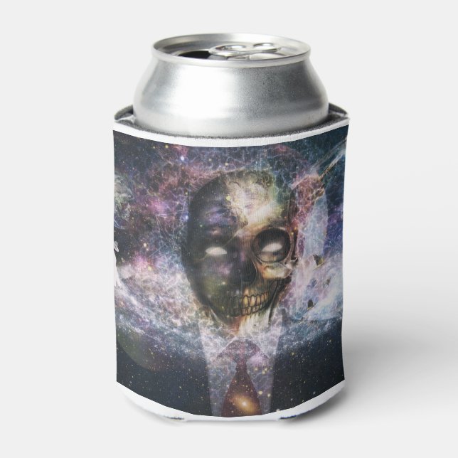 Schädel in Tuxedo Dosenkühler (Kanne Vorderseite)