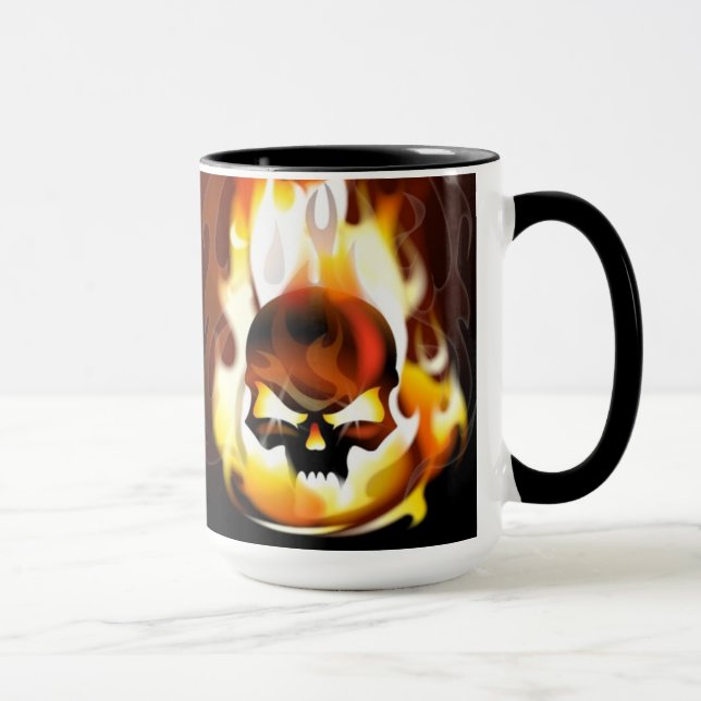 Schädel-Inferno-Tasse Tasse (Rechts)