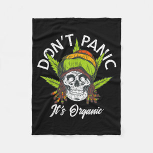 Schädel Jamaika Rasta Lustig Keine Panik Es ist Bi Fleecedecke